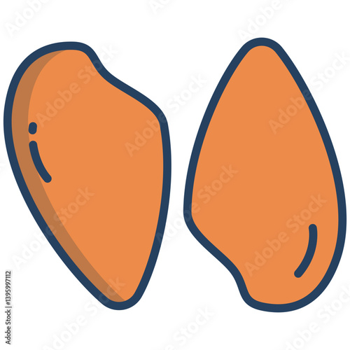 Linear color Chicken breast icon