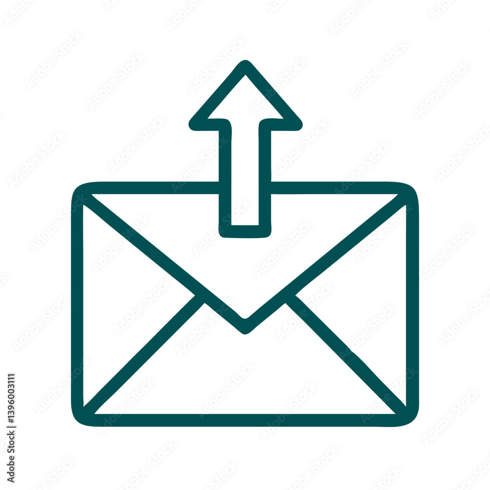 Email Message With Upward Arrow Icon Design Email Message With Upward Arrow Icon Design