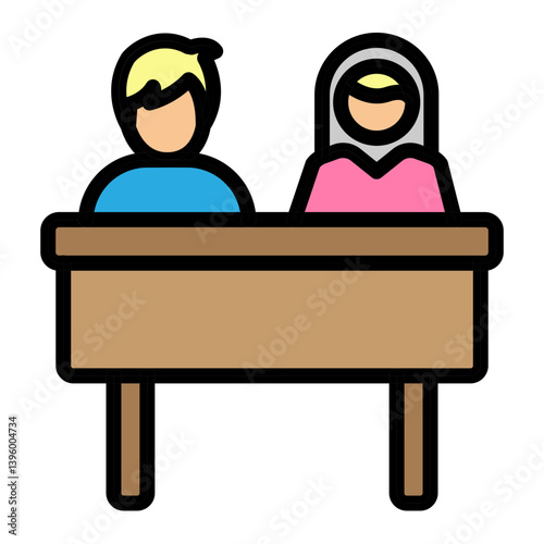 In Class Vector Filled Icon Design