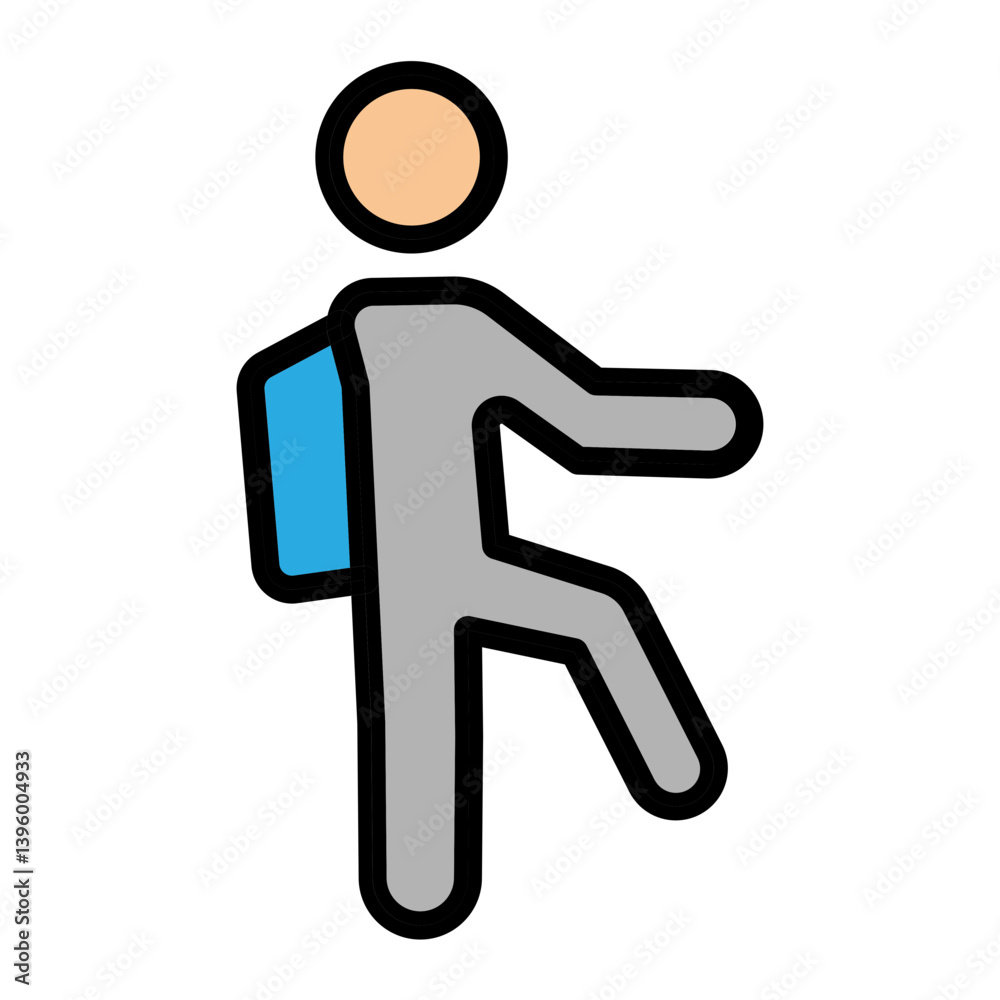 Going to School Vector Filled Icon Design Going to School Vector Filled Icon Design