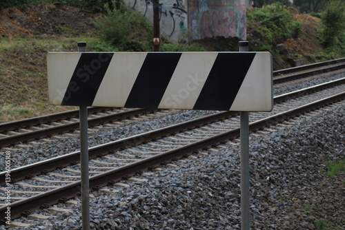 black and white train sigh