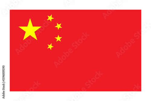Flag of China - National Flag of the People's Republic of China - Editorial Use Only