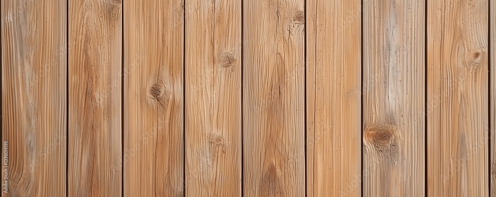 Naklejka premium Rustic Wood Grain Texture Banner - A warm, rich wooden surface with deep, natural grains and knots, showcasing the raw beauty of aged timber.
