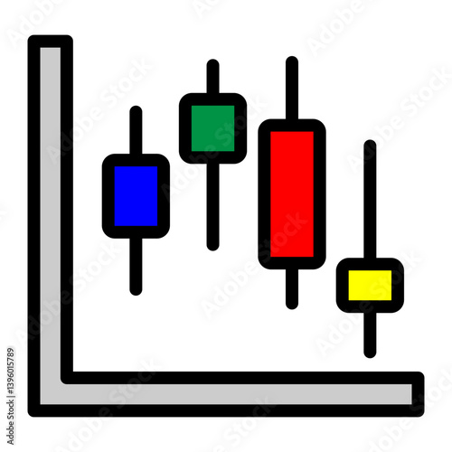 Stock Brokerage Vector Filled Icon Design