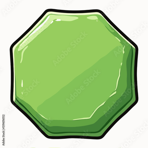vibrant green pill capsule with shiny surface  isolated on white background