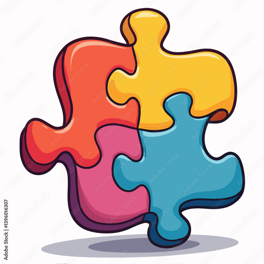 vibrant puzzle pieces in pastel colors creative concept illustration vibrant puzzle pieces in pastel colors creative concept illustration
