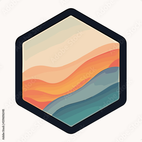 vibrant abstract art with orange, blue, and green hues