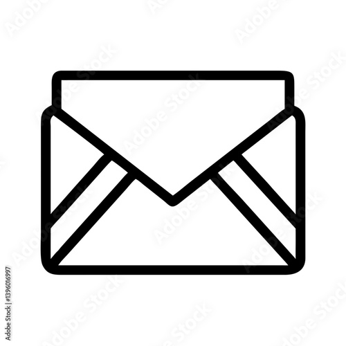Envelope With Closed Flap Message Icon Design