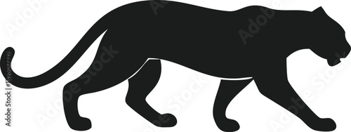 Black Panther Silhouette Wild Cat, Predator, Majestic, Powerful, Feline