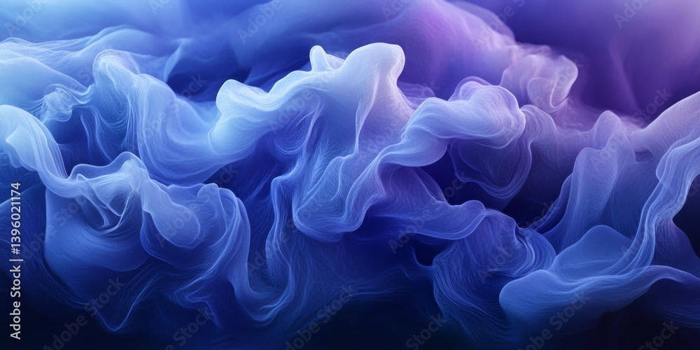 Fototapeta premium Abstract Blue Flowing Design