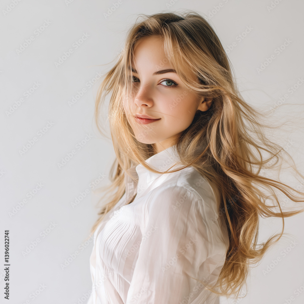 frau, schönheit, haar, leitbild, gesicht, gestalten, leute, lächeln, person, blond, 1, glamour, anschauen, atelier, auge, haut, lächelnd, business-frauen, close up, brünett, frau, heranwachsender, kop