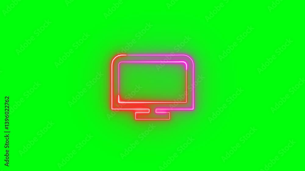 screen icon animation on green screen background, chroma key, screen icon animation on green screen background, chroma key,