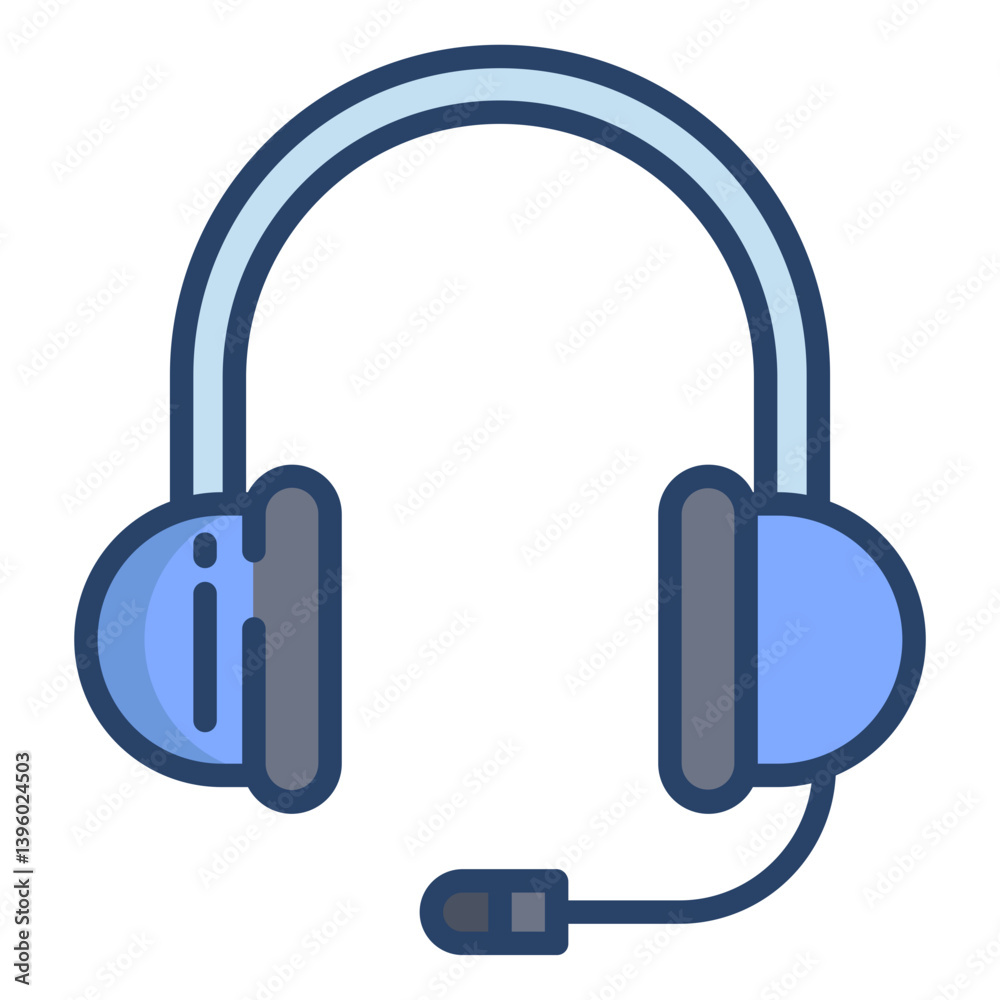 Linear color Headphone icon Linear color Headphone icon