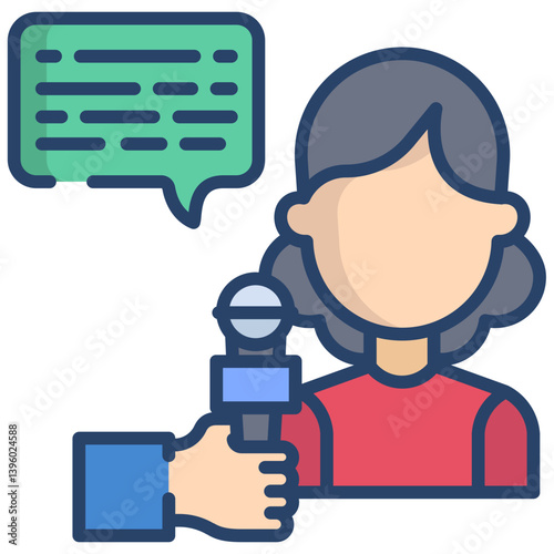Linear color News Reporting icon