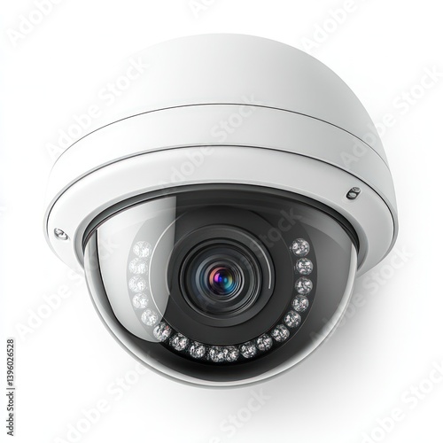 A generic home security camera, isolated on white background