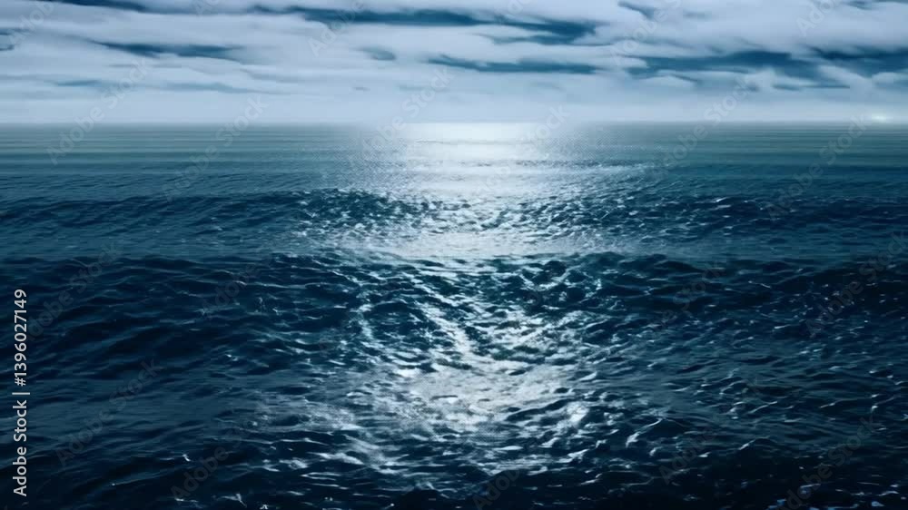 Massive blue ocean wave crashing with white foam in slow motion capturing energy, detail, and natural power of sea Massive blue ocean wave crashing with white foam in slow motion capturing energy, detail, and natural power of sea