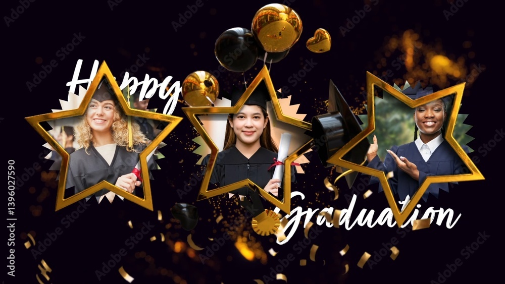 Gold Graduation Awards Intro Stock Template | Adobe Stock