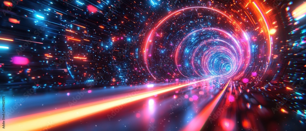 Obraz premium Vibrant Cosmic Tunnel