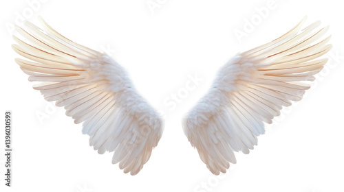 angel wings on white background