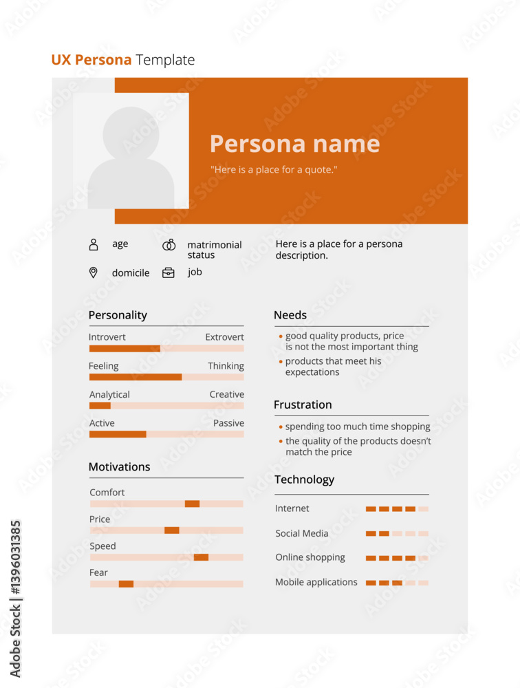 UX persona template.