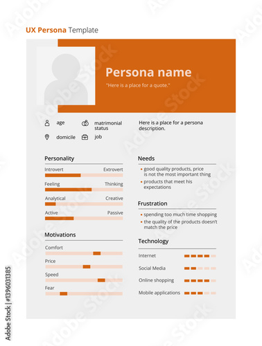 UX persona template.