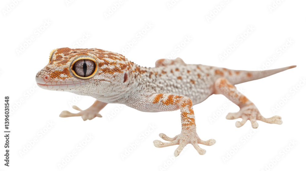 Naklejka premium gecko on white background