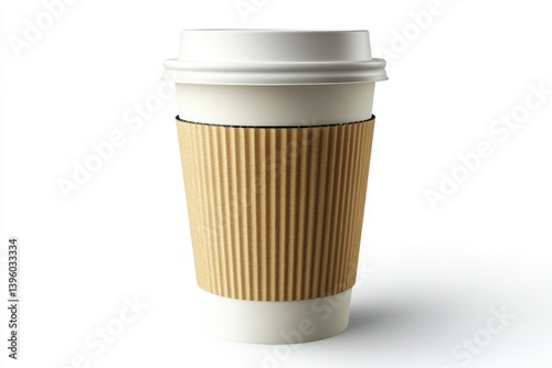 Wallpaper Mural Disposable Coffee Cup with Lid and Sleeve Ready for Hot Drink Torontodigital.ca