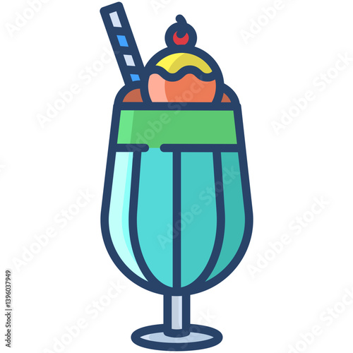 Linear color dessert icon
