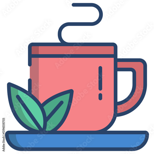 Linear color Coca Tea icon