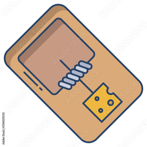 Linear color pest trap icon