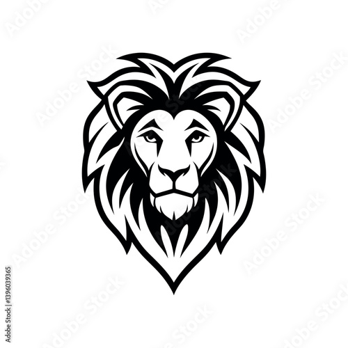 Lion head logo, lion king, Abstract face vector Mascot logo illustration icon, EPS