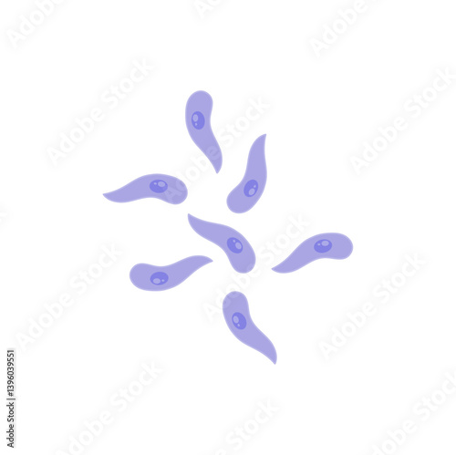 Toxoplasma gondii  bacteria. Vector illustration 