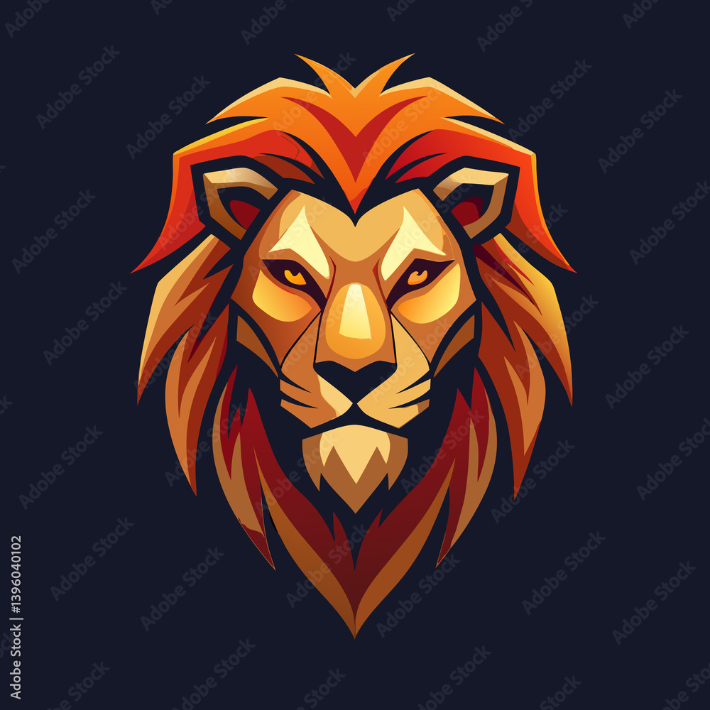Lion head logo, lion king, Abstract face vector Mascot logo illustration icon, EPS Lion head logo, lion king, Abstract face vector Mascot logo illustration icon, EPS