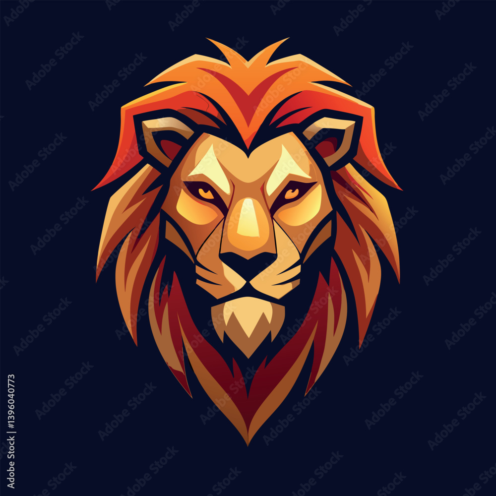 Lion head logo, lion king, Abstract face vector Mascot logo illustration icon, EPS Lion head logo, lion king, Abstract face vector Mascot logo illustration icon, EPS
