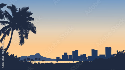 Hawaii Skyline at Twilight