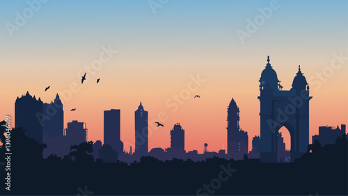 Mumbai Skyline Under Dusk Skies