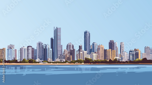 Mumbai Skyline Overlooking the Bay