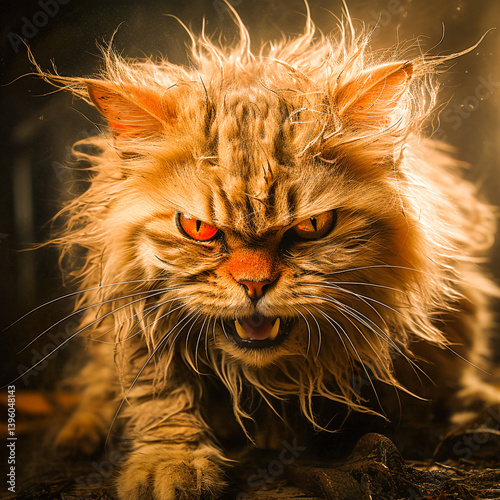 The cat aggression image background