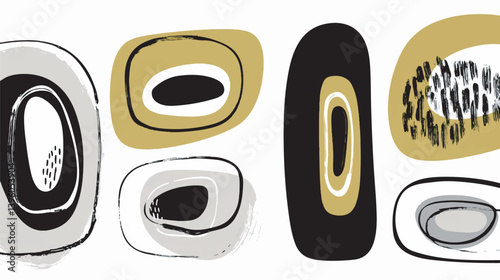 Abstract shapes decorate modern background design artistic pattern