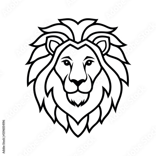 Lion head logo, lion king, Abstract face vector Mascot logo illustration icon, EPS