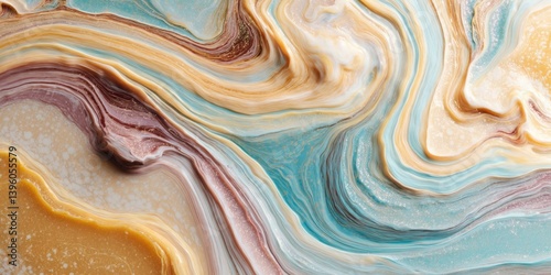 Abstract Art with Swirling Colors