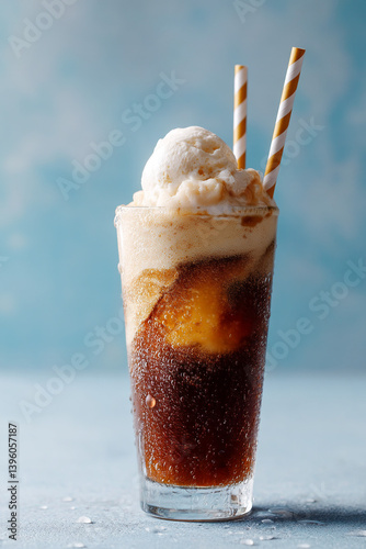 Coffee float with vanilla ice cream and cold brew