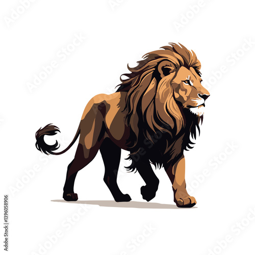 Lion head logo, lion king, Abstract face vector Mascot logo illustration icon, EPS