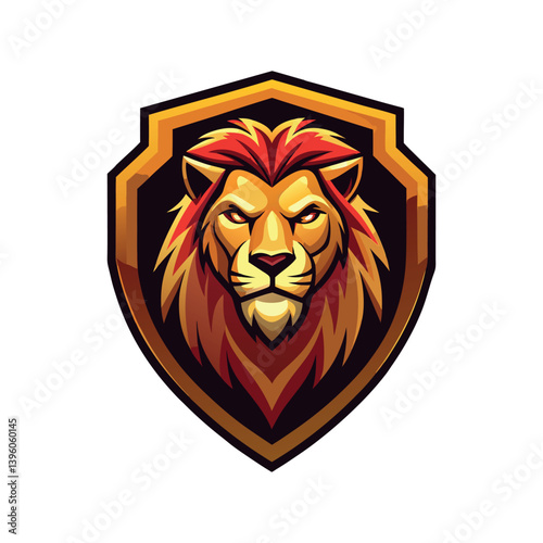 Lion head logo, lion king, Abstract face vector Mascot logo illustration icon, EPS