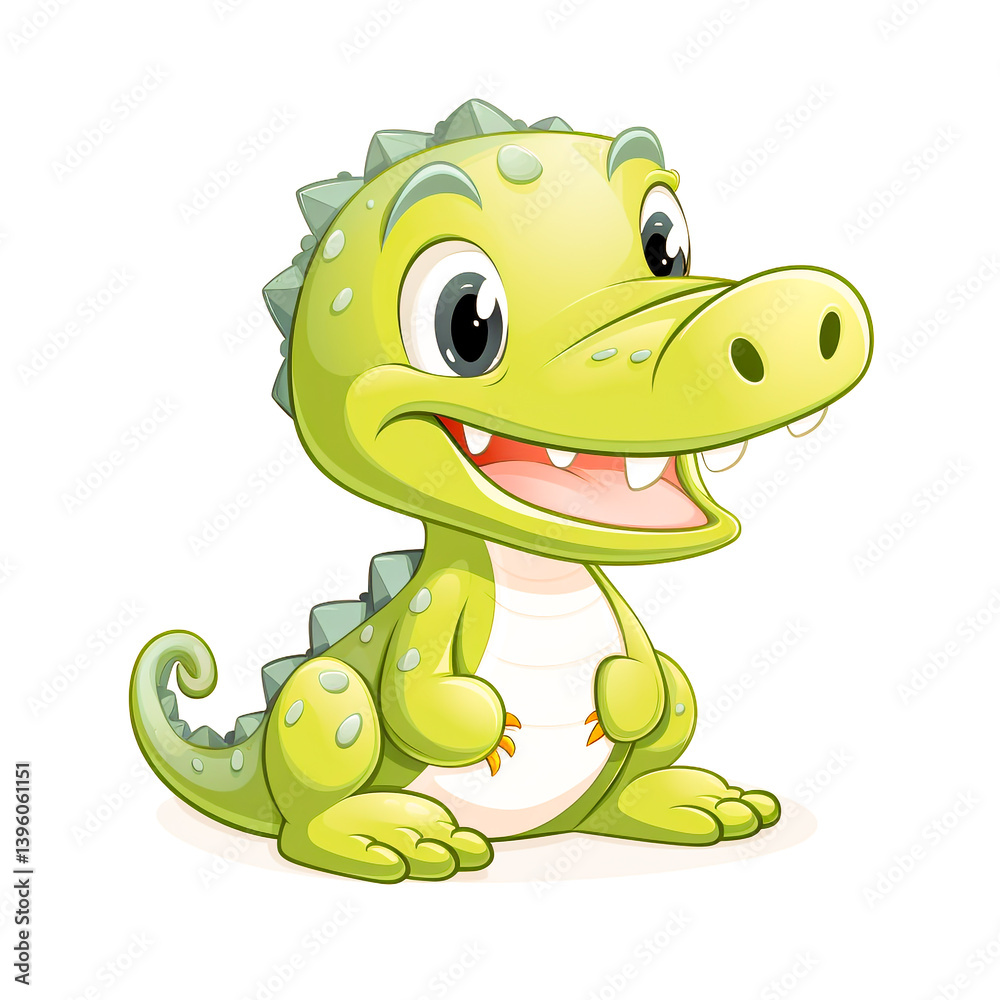Naklejka premium dinosaur cartoon image background