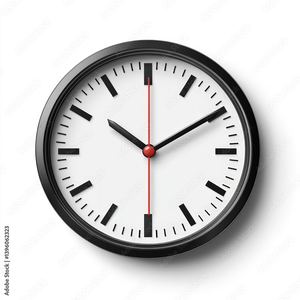 Simple clock icon, isolated on white background Simple clock icon, isolated on white background