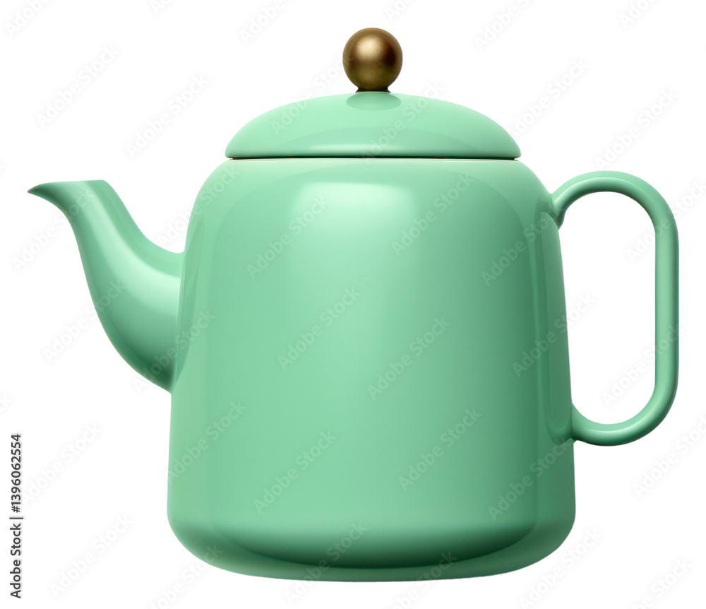 Fototapeta premium PNG Teapot green transparent background refreshment.