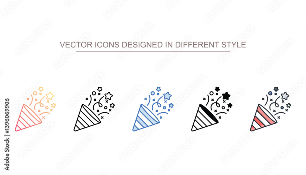 Fototapeta premium Confetti Burst icon design with white background stock illustration
