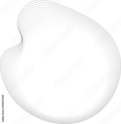 Center glows with light, flowing into dreamy organic contours outlined with dotted paths.