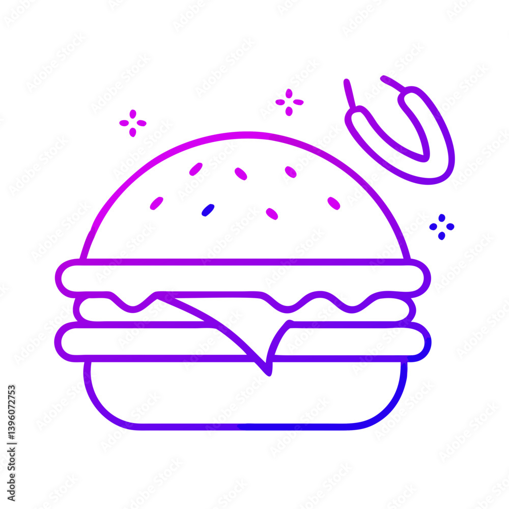 Fototapeta premium fast food icon